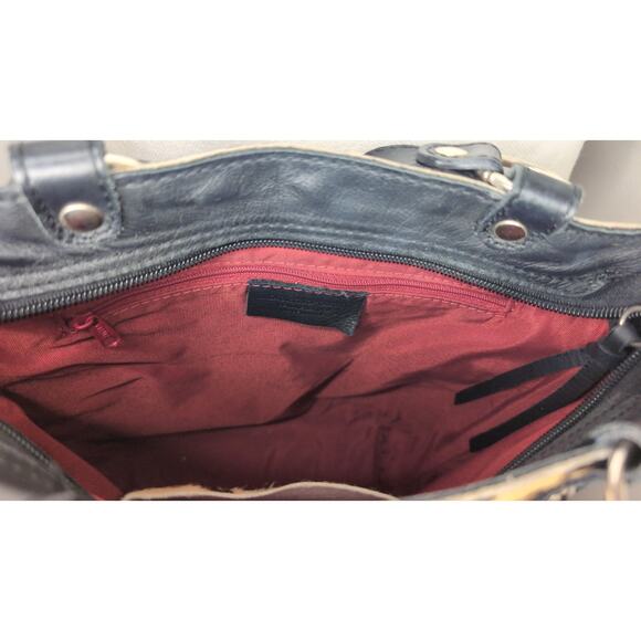 Maurizio Taiuti calf hair leopard leather convertible crossbody Italy - Picture 8 of 12